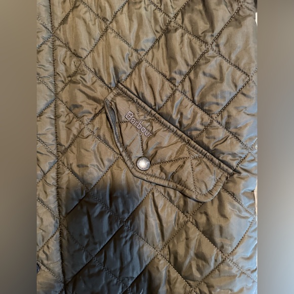 Barbour Men’s Flyweight Chelsea Quilted Olive Green Jacket - Picture 6 of 6